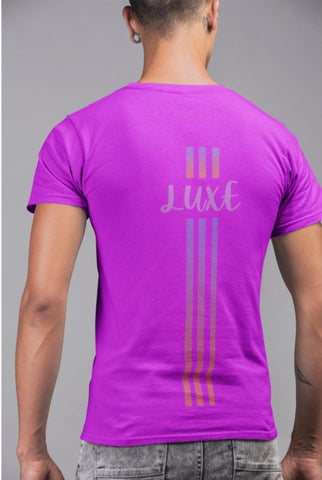 Triple Vertical Luxe T-Shirt - Luxe-Custom-Designer