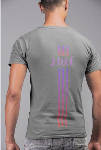 Triple Vertical Luxe T-Shirt - Luxe-Custom-Designer