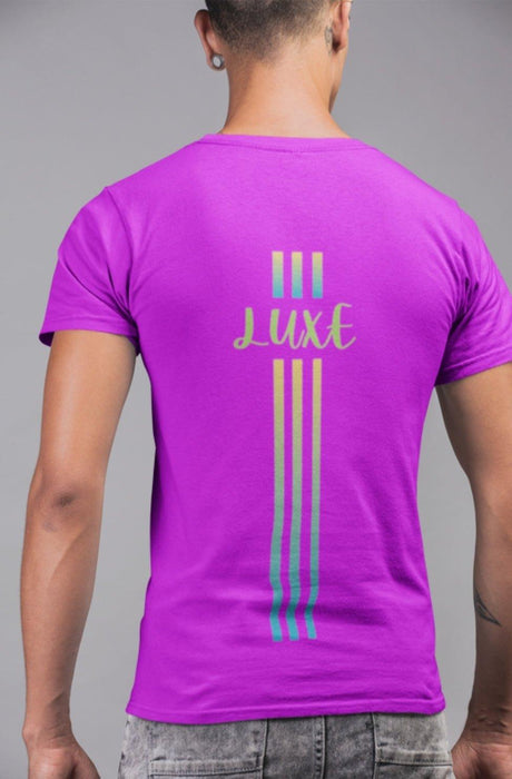 Triple Vertical Luxe T-Shirt - Luxe-Custom-Designer