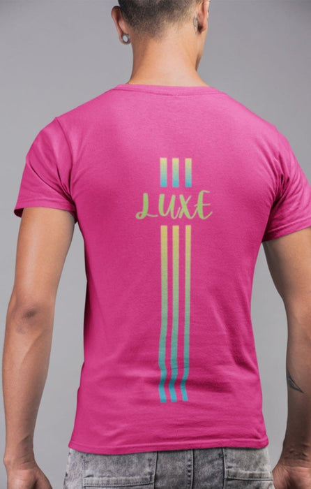 Triple Vertical Luxe T-Shirt - Luxe-Custom-Designer